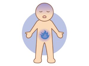 代謝が落ちている様子