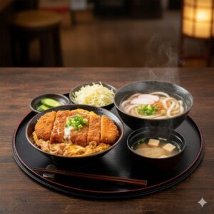 かつ丼とうどんのセット