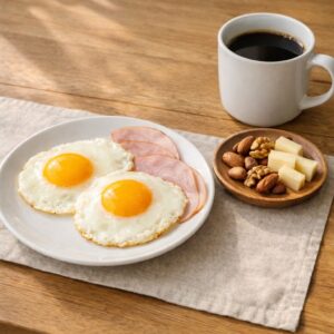 糖質制限中の朝食のイメージ画像