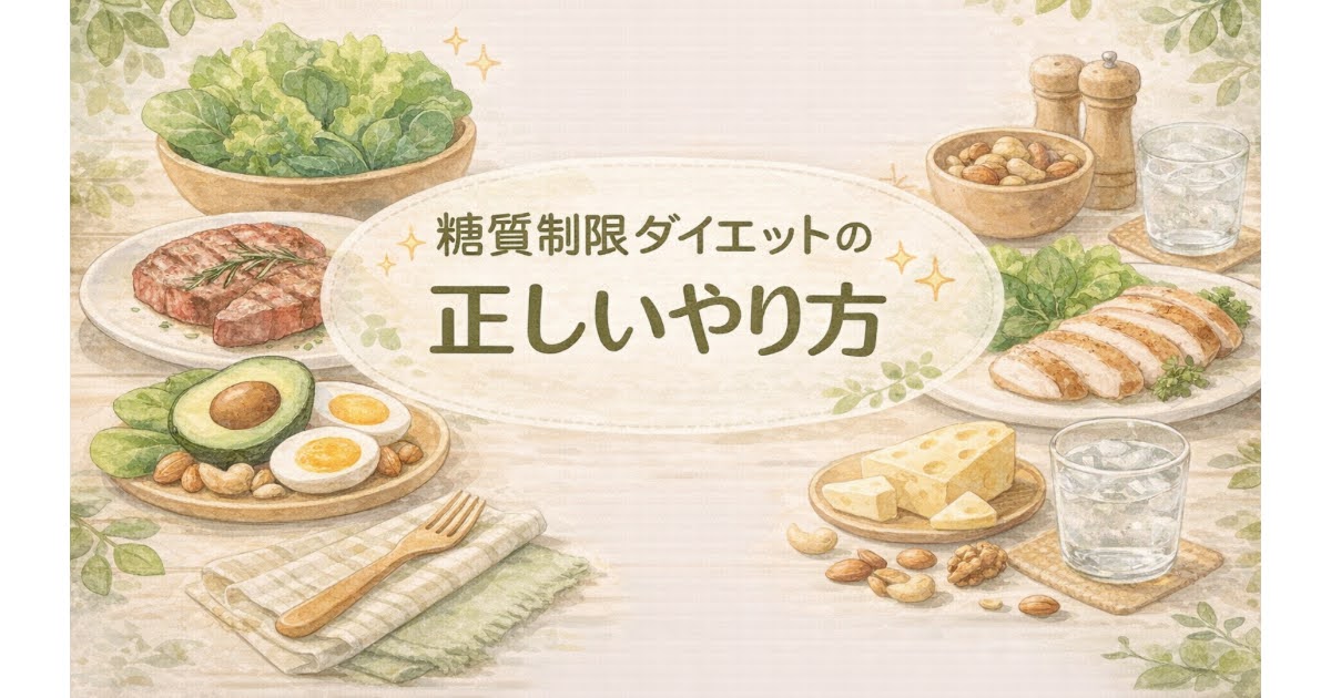 糖質制限ダイエット　ケトジェニック　正しいやり方